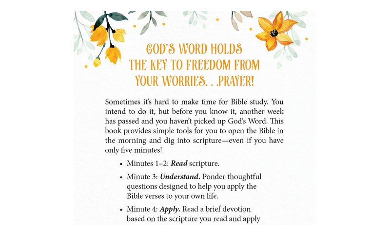 The 5-Minute Bible Study For Women - Worry Less, Pray More