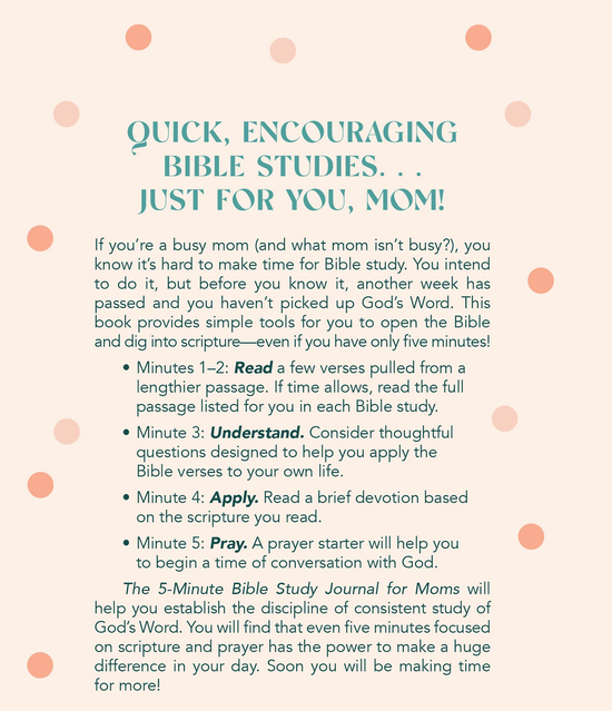 The 5-Minute Bible Study Journal For Moms
