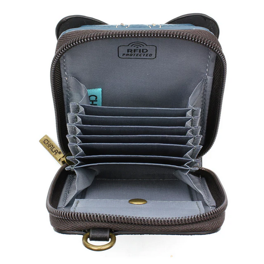 Blue Butterfly Credit Card Holder/Wallet Wristlet
