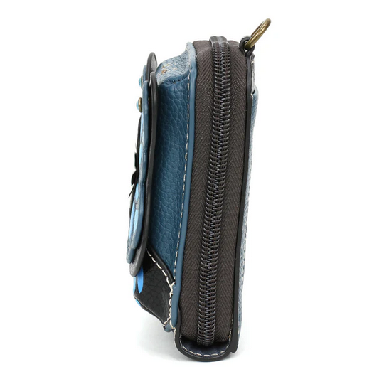 Blue Butterfly Credit Card Holder/Wallet Wristlet