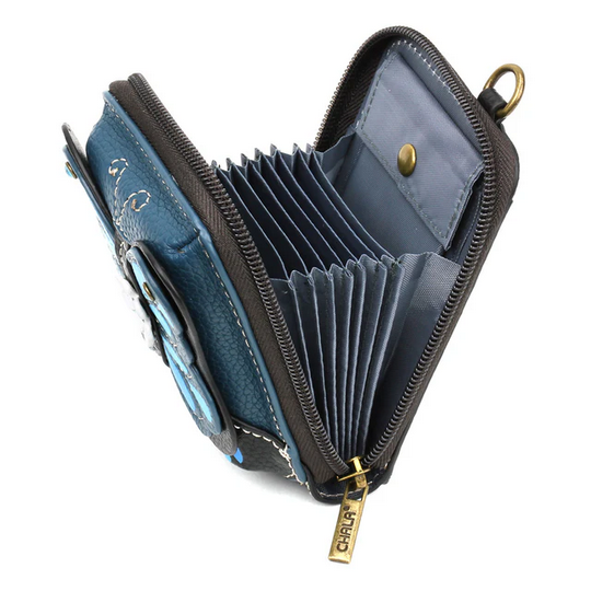 Blue Butterfly Credit Card Holder/Wallet Wristlet