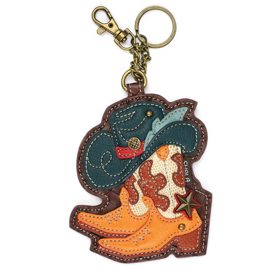 Western Boots Coin Purse/Key Fob