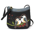 Chickadee Black Crescent Crossbody Purse