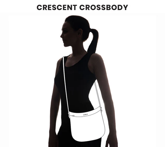 Chickadee Black Crescent Crossbody Purse