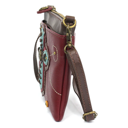 Chevron Cross Maroon Mini Crossbody Purse