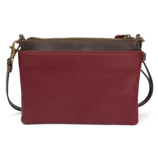 Chevron Cross Maroon Mini Crossbody Purse