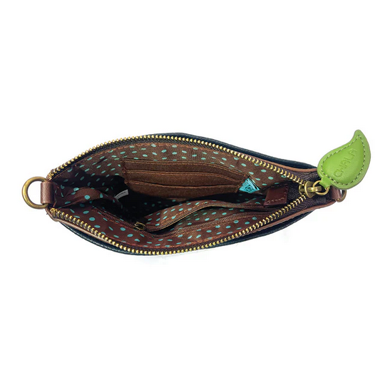 Chevron Cross Maroon Mini Crossbody Purse