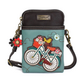 Bicycle Teal Cell Phone Crossbody Purse