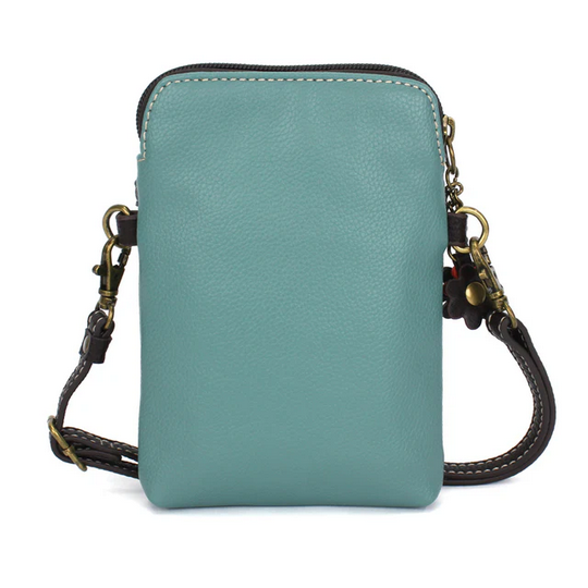 Bicycle Teal Cell Phone Crossbody Purse