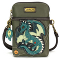 Truquoise Dragon Olive Cell Phone Crossbody Purse