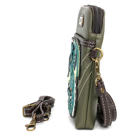 Truquoise Dragon Olive Cell Phone Crossbody Purse