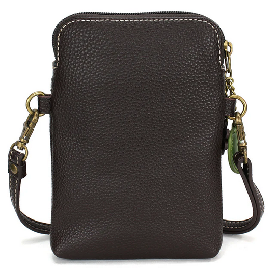 Goat Dark Brown Cell Phone Crossbody Purse