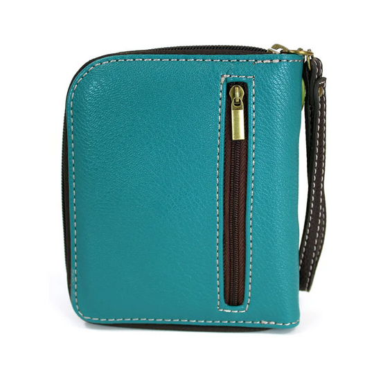 Frog Zip-Around Turquoise Wallet