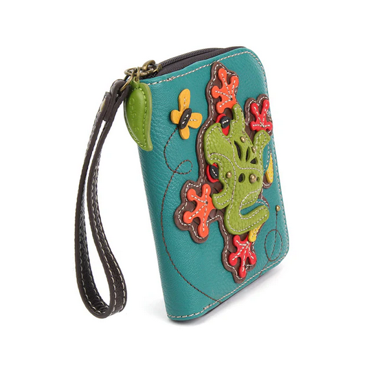 Frog Zip-Around Turquoise Wallet