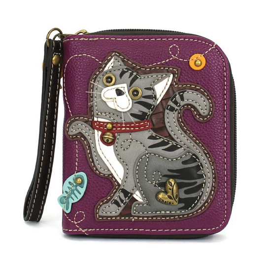 Tabby Cat Zip-Around Wallet