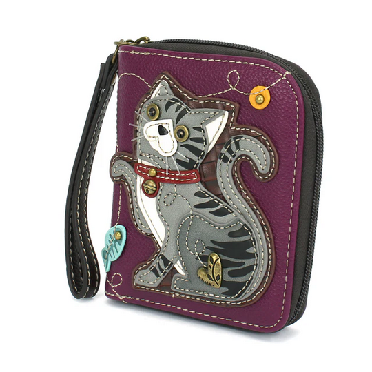 Tabby Cat Zip-Around Wallet