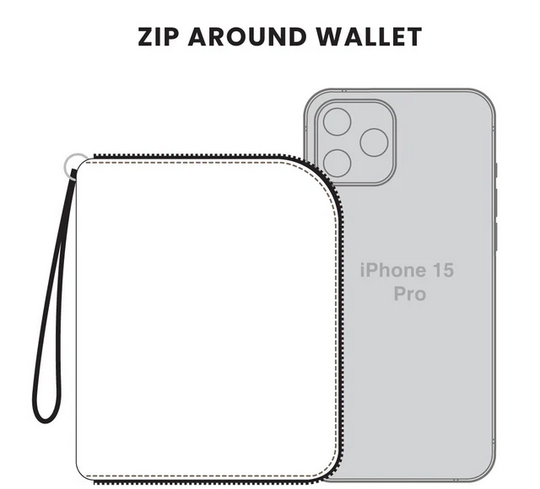 New Butterfly Pink Zip-Around Wallet