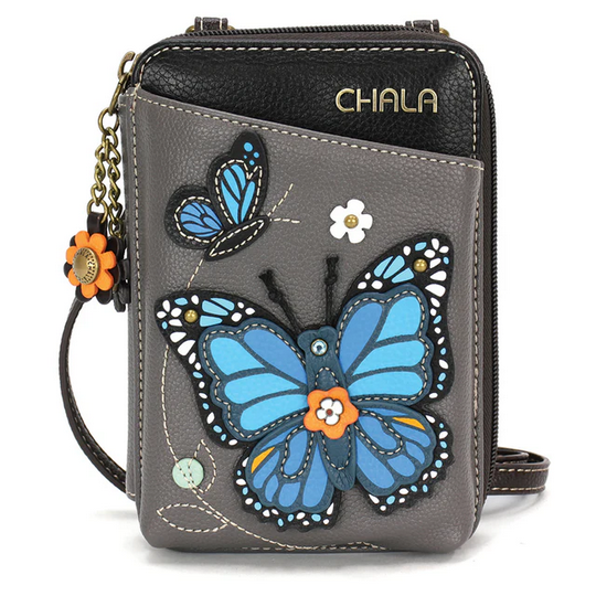Blue Butterfly Wallet Crossbody
