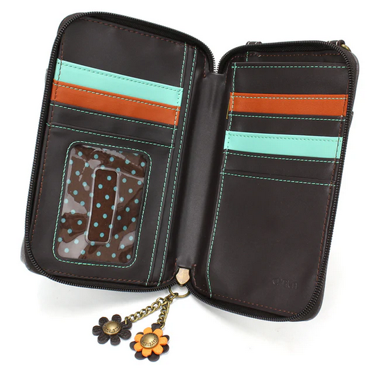 Blue Butterfly Wallet Crossbody