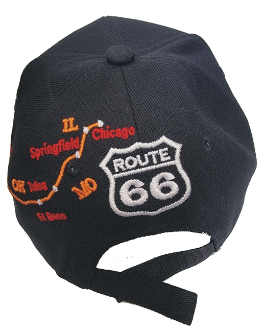 Route 66 Black Map Cap