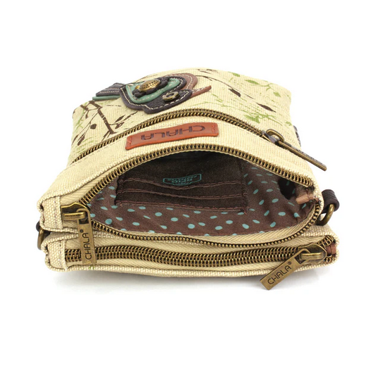 Bird Safari Double Pocket Crossbody