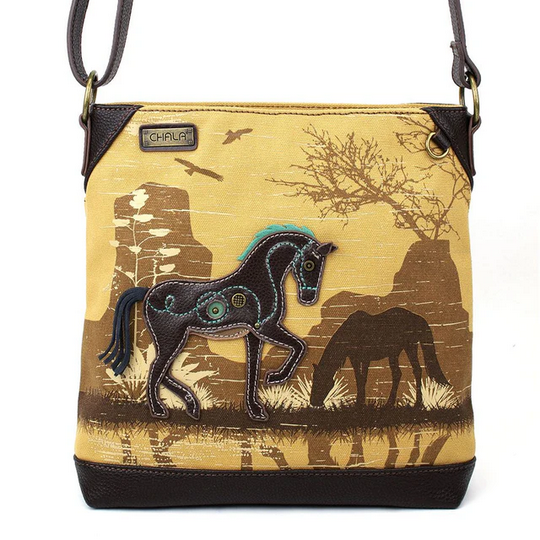 Horse Safari Canvas Crossbody