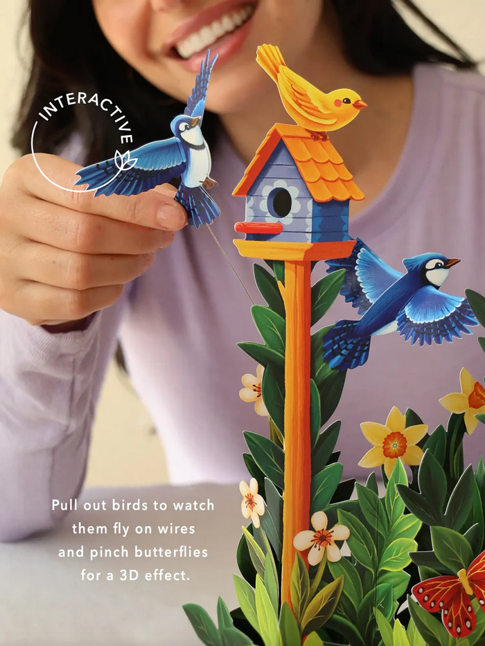 Birdhouse Garden FreshCut Paper Pop-Up Scene