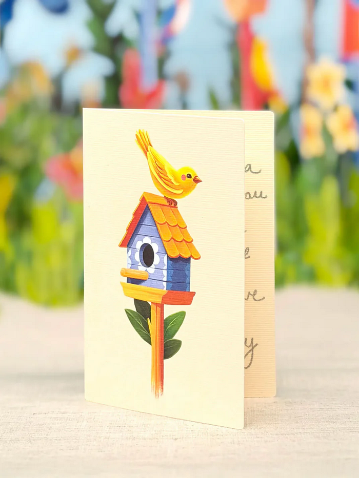 Birdhouse Garden FreshCut Paper Pop-Up Scene