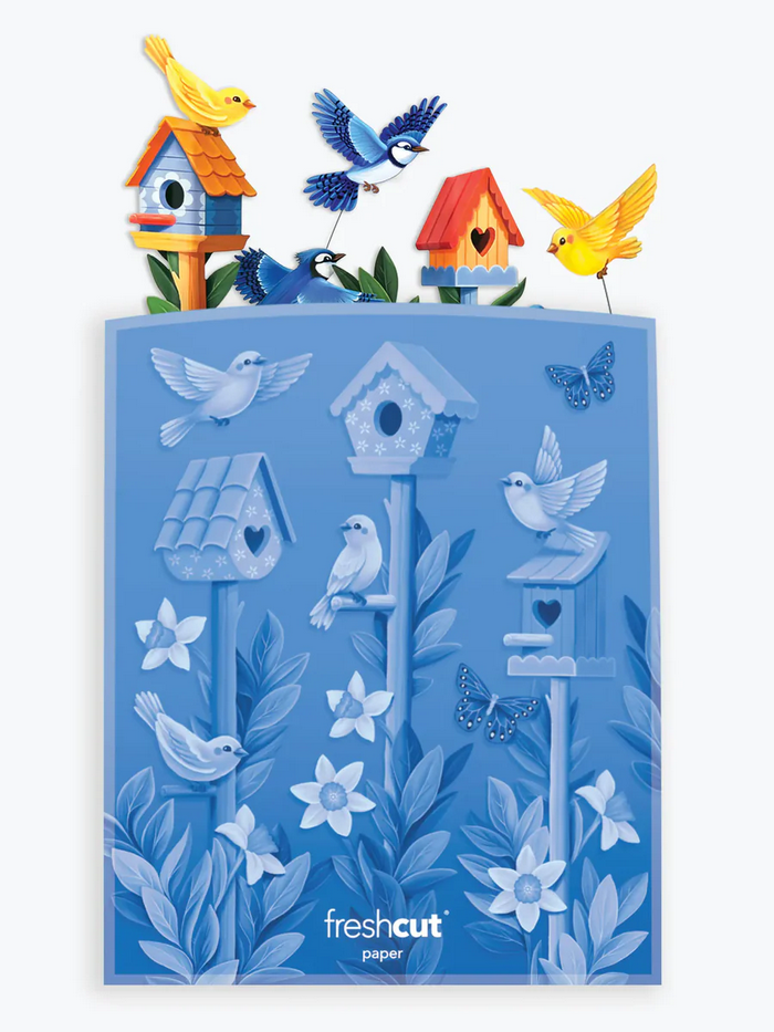 Birdhouse Garden FreshCut Paper Pop-Up Scene