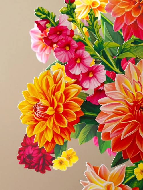 Dahlia Sunrise FreshCut Paper Pop-Up Flower Bouquet
