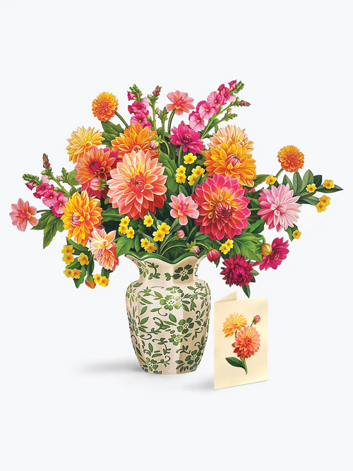 Dahlia Sunrise FreshCut Paper Pop-Up Flower Bouquet