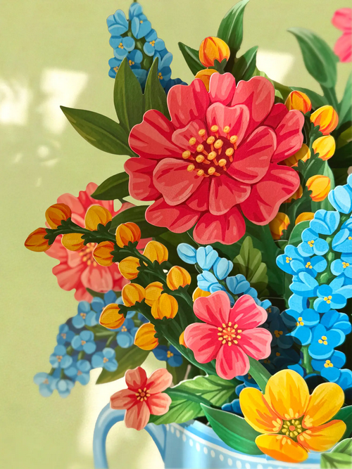 Sprinkle Of Sunshine FreshCut Paper Pop-Up Flower Bouquet