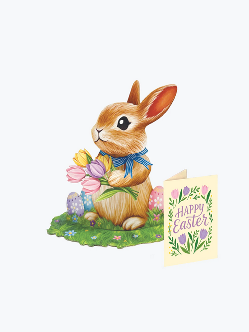 Mini Easter Bunny FreshCut Paper Pop-Up Greeting Card