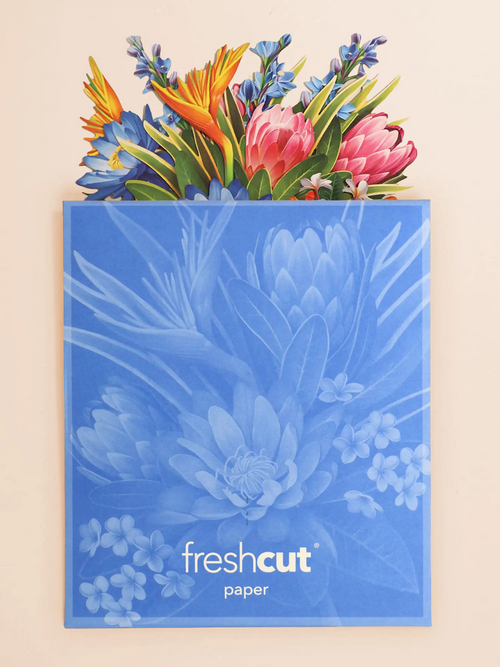 Mini Tropical Paradise FreshCut Paper Pop-Up Greeting Card