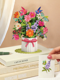 Mini Enchanted Garden FreshCut Paper Pop-Up Greeting Card