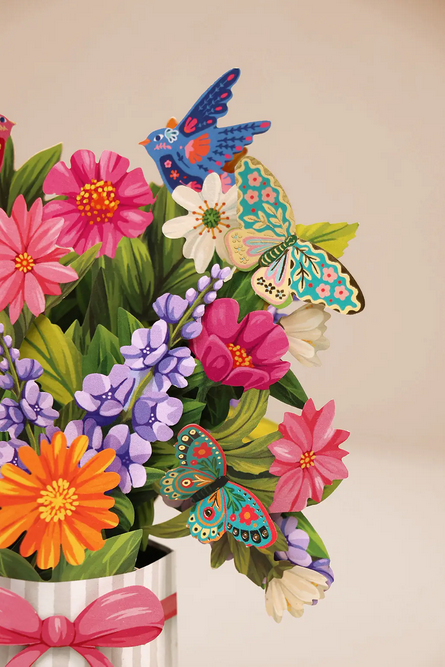 Mini Enchanted Garden FreshCut Paper Pop-Up Greeting Card