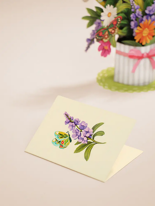 Mini Enchanted Garden FreshCut Paper Pop-Up Greeting Card