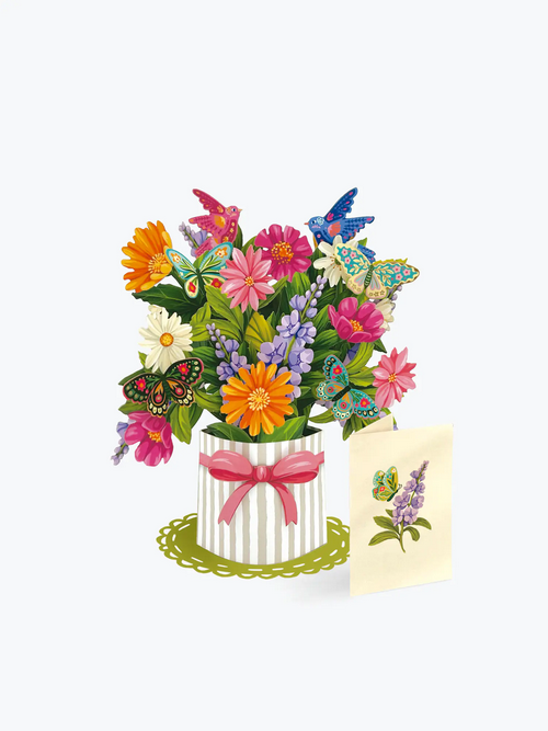 Mini Enchanted Garden FreshCut Paper Pop-Up Greeting Card