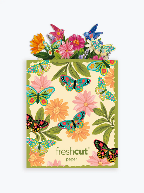 Mini Enchanted Garden FreshCut Paper Pop-Up Greeting Card