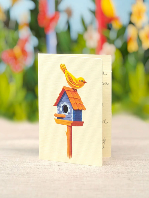 Mini Birdhouse Garden FreshCut Paper Pop-Up Scene