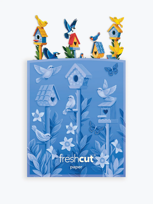 Mini Birdhouse Garden FreshCut Paper Pop-Up Scene