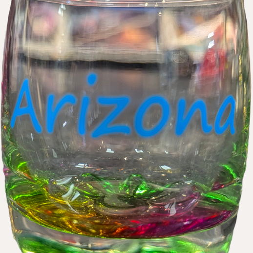 Arizona Tri-Color Botton Shot Glass