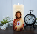 Sacred Heart of Jesus Fiber Optic Candle