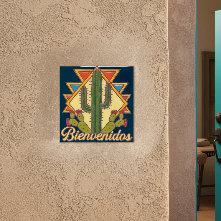 Southwestern Saguaro Bienvenidos Tile/Trivet