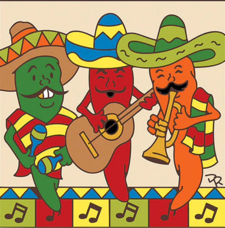 Chili Mariachis Tile/Trivet