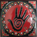 Healing Hand/Red Tile/Trivet