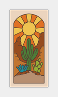 Sunburst Ventana Terra Cotta Tile