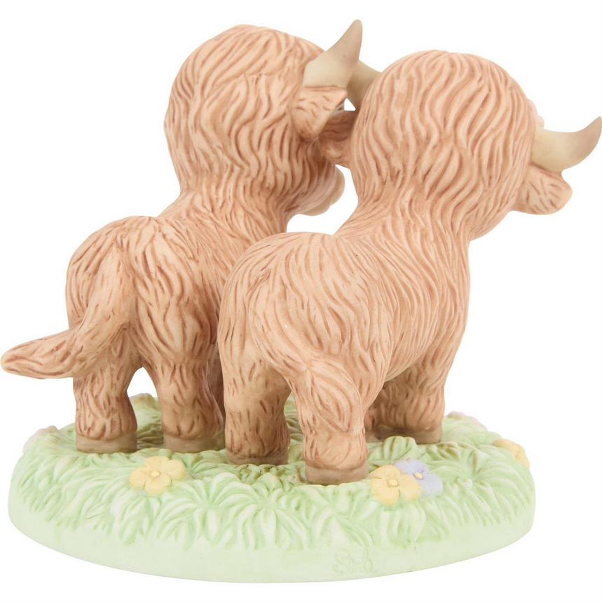 I'd Travel The Highlands To Be With You Precious Moments Highland Cow Figurine