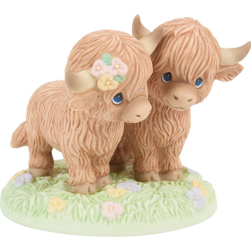 I'd Travel The Highlands To Be With You Precious Moments Highland Cow Figurine