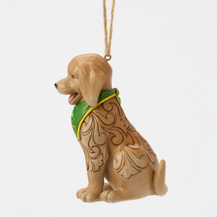 Dog Wearing John Deere Jim Shore Ornament
